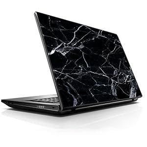 15 15.6 inch Laptop Notebook Skin Vinyl Sticker Cover Decal Fits 13.3" 14" 15.6" 16" HP Lenovo Apple Mac Dell Compaq Asus Acer/Black Marble Granite White