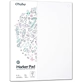 Ohuhu Double Sided Marker Pad Art Sketchbook Bleedproof - 9"x12" Large Paper Size - 90LB/150GSM Smooth Drawing Paper - 60 She