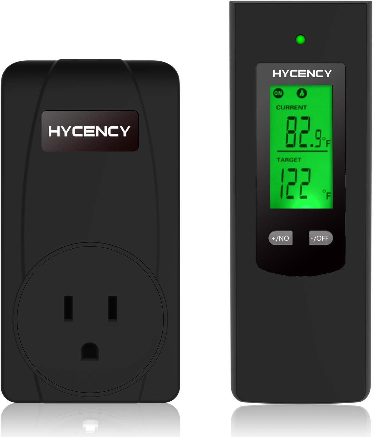 Hycency Programmable Thermostat Outlet, Heating & Cooling Plug in Thermostat (Black)