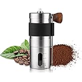 Manual Coffee Grinder, Adjustable Fineness Coffee Hand Grinder, Stainless Steel Home Camping Portable Coffee Grinder Black