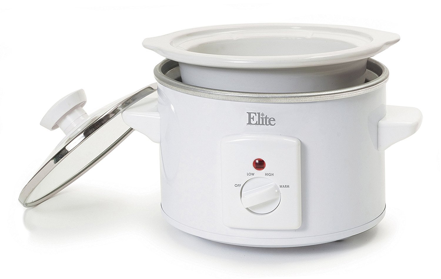 MaxiMatic Elite Cuisine Mini Slow Cooker #MST-250XW – 1.5 Quart Capacity – White