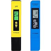 VIVOSUN Digital pH and TDS Meter Kits, 0.01pH High Accuracy Pen Type pH Meter ± 2% Readout Accuracy 3-in-1 TDS EC Temperature