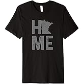 Minnesota Home Vintage State Map Pride Gift Premium T-Shirt