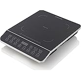 Zavor Onyx Induction Cooktop, Electric Burner with 8 Quick Launch Buttons, Energy-Efficient Burners for Cooking up to 50% Fas