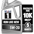 Mobil 1 Advanced Full Synthetic Motor Oil 5W-20, 5 Quart