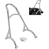 AQIMY Chrome Short Sissy Bar Rear Passenger Backrest for Harley Sportster Iron XL 883 1200 48 2004-2017