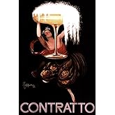 Leonetto Cappiello Contratto Sparkling Wine 1922 Vintage Italian Fortified Spirit Drink Ad Italy Bottle Cool Wall Art Print P