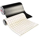 ORACAL 651 Matte Black Craft Self-Adhesive Vinyl Including Roll of Clear Transfer Paper (15 Feet x 12 Inches)