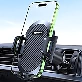 LOTUNY Car Phone Holder Mount, [Upgraded Vent Clip & Double Hook] Universal Phone Holders for Your Car, Hands Free Air Vent C