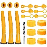 Gas Can Spout Replacement, Gas Can Nozzle Replacement, (3 Kit-Yellow) For Most 1/2/5/10 Gallon Gas Cans. Replacement gas can 