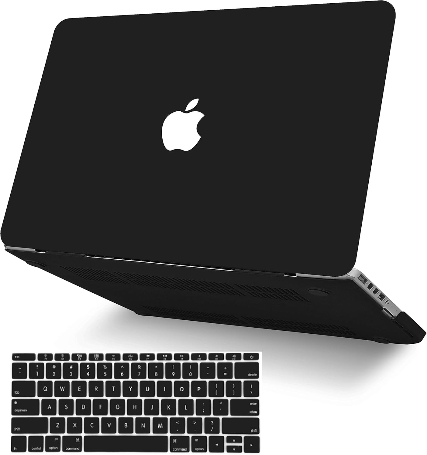 KECC Laptop Case for MacBook Pro 13" (2020/2019/2018/2017/2016) w/Keyboard Cover Plastic Hard Shell A2159/A1989/A1706/A1708 Touch Bar 2 in 1 Bundle (Matte Black)