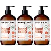 Everyone Liquid Hand Soap, 12.75 Ounce (Pack of 3), Apricot and Vanilla, Plant-Based Cleanser with Pure Essential Oils