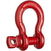 Crosby 1018482 Carbon Steel S-209 Screw Pin Anchor Shackle, Self-Colored, 3-1/4 Ton Working Load Limit, 5/8" Size