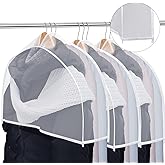 16 Pcs Plastic Clothing Shoulder Covers 4" Gusseted Clear Shoulder Covers for Hanging Clothes Shoulder Covers Plastic Shoulde