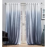 Exclusive Home Curtains Crescendo Lined Room Darkening Blackout Hidden Tab Curtain Panel Pair, 52"x84", Indigo, Set of 2