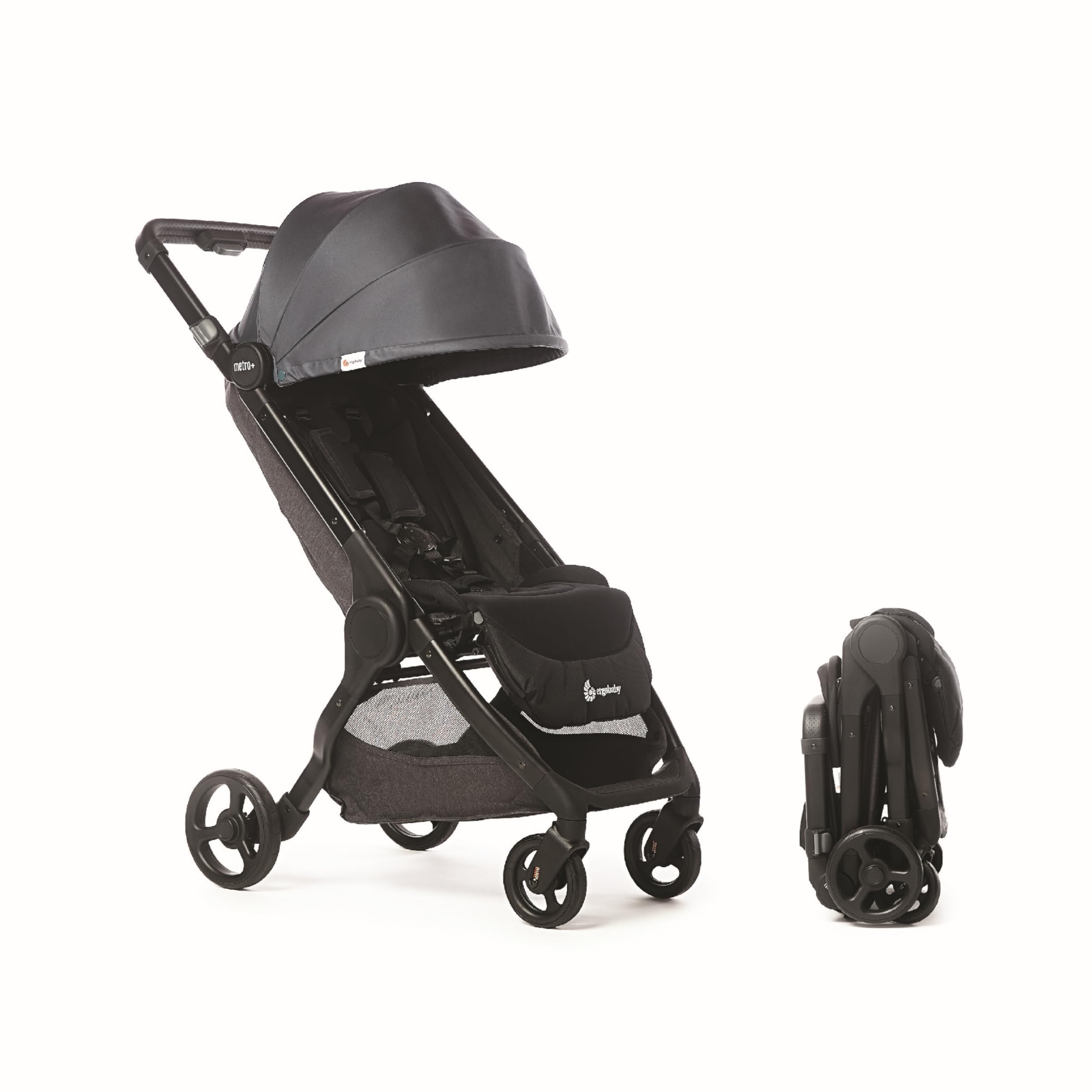 Photo 1 of Ergobaby Metro+ Compact Baby Stroller, Lightweight Umbrella Stroller (Carries up to 50 lbs) Slate Grey