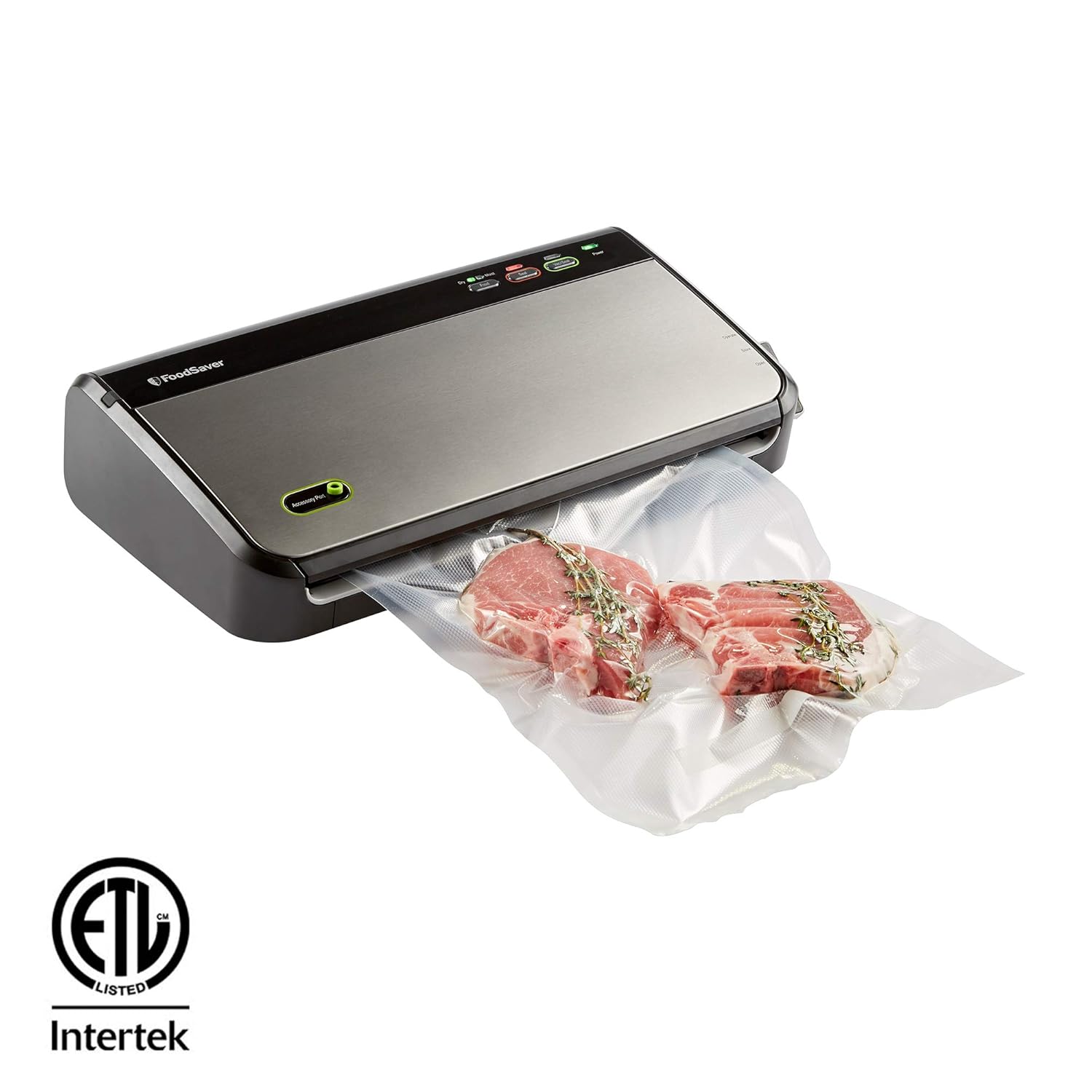 FoodSaver FM2435 Vacuum Sealer Machine with Bonus Handheld Sealer and Bags and Rolls Starter Kit | #1 Vacuum Sealer System| Easy Use | Dry & Moist Modes | ETL Safety Certified | Silver