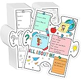 Glenmal 36 Pack All About Me Classroom Posters for Elementary School Students Kids Kindergarten Preschool Supplies Star Stude