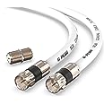 G-PLUG 3FT RG6 Coaxial Cable Connectors Set – High-Speed Internet, Broadband and Digital TV Aerial, Satellite Cable Extension