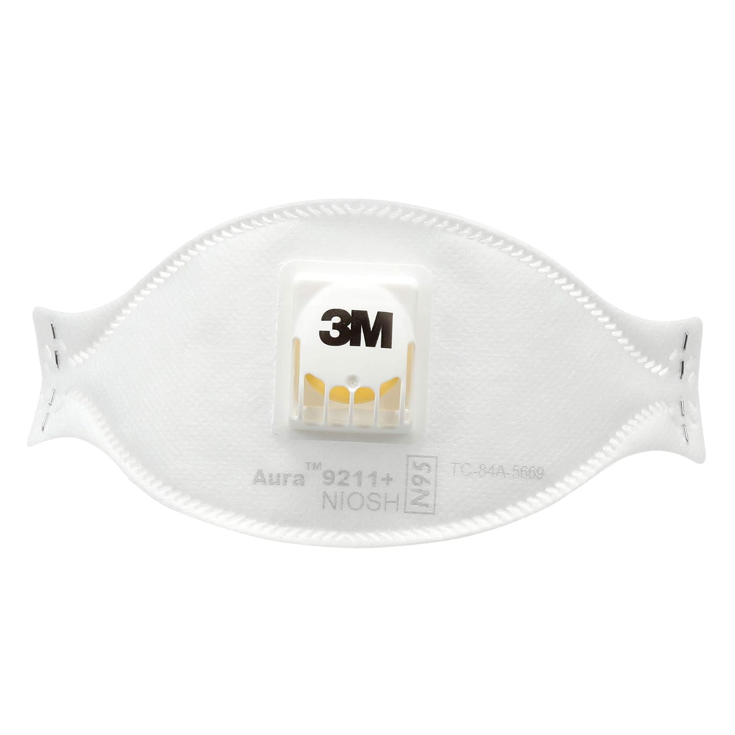 3M Aura Particulate Respirator 9211+/37193(AAD) N95, Stapled Flat Fold Disposable, Exhalation Valve (Case of 10)