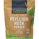 Viva Naturals Organic Psyllium Husk Powder, 24 oz - Finely Ground, Unflavored Plant Based Superfood - Good Source of Fiber fo