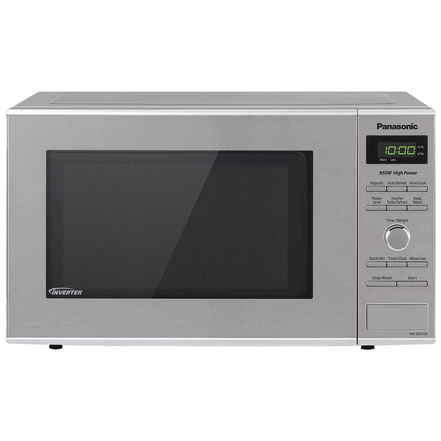 Panasonic Microwave Oven NN-SD372S Stainless Steel Countertop/Built-In with Inverter Technology and Genius Sensor, 0.8 Cu. Ft, 950W