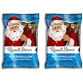 Russell Stover (2) Pieces Marshmallow in Dark Chocolate Santa - Holiday/Christmas Candy Bars - 1 oz each