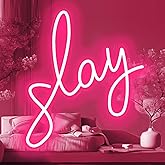 Slay Neon Sign for Wall Decor, LED Neon Light Sign for Girls Room Bedroom Wedding Birthday Party