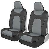 Motor Trend AquaShield Car Seat Covers for Front Seats, Gray – Two-Tone Waterproof Cars, Neoprene Cover Set, Interior Auto Tr