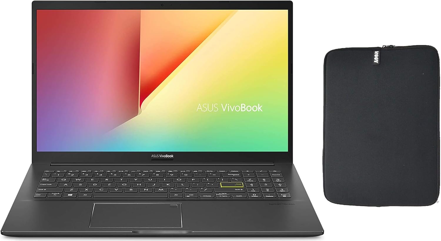 2020 Asus VivoBook 15 S513 15.6" FHD Premium Thin & Light Laptop, AMD 4th Gen Ryzen 7 4700U, 24GB RAM, 1TB PCIe SSD, Backlit Keyboard, Fingerprint Reader, Windows 10 Home + Woov Laptop Sleeve Bundle