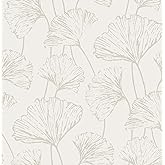 NuWallpaper NUS3578 Silver Hikarigaoka Peel & Stick Wallpaper, Metallic