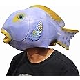 Animal Mask Fish Costume Mask Novelty Halloween Costume Party Latex Animal Head Mask (Tropical Fish)