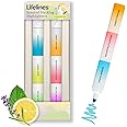 Lifelines Scented Stacking Highlighters, 2-Pack - Assorted Colors Highlighters Infused with Essential Oil Blends - Stackable,