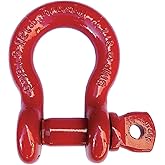 Crosby 1018464 Carbon Steel S-209 Screw Pin Anchor Shackle, Self-Colored, 2 Ton Working Load Limit, 1/2" Size