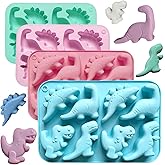 4Pcs Silicone Dinosaur Molds - Chicken Nugget, Popsicle & Chocolate Candy Maker -Non-Stick, Suitable for Children's Snacks, P