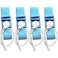 Adjustable Estim Wrist Strap Components 4pcs Blue Stim Loops 4pcs White Wires