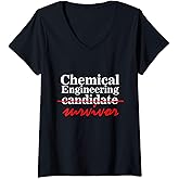 Womens Chemical Engineer: Funny Chemical Engineering V-Neck T-Shirt