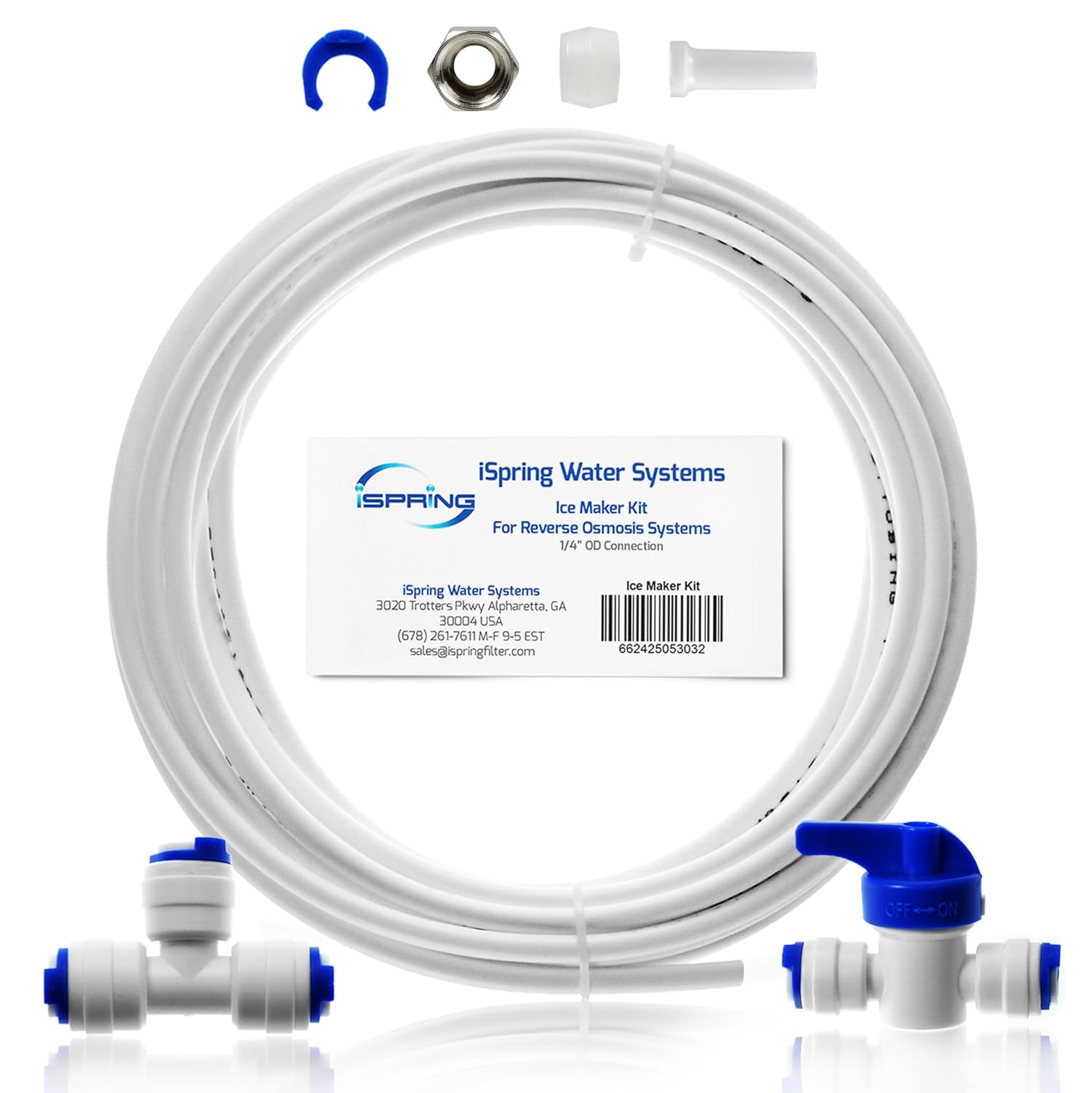 iSpring ICEK Ultra Safe Fridge Water Line Connection and Ice Maker Installation Kit for Reverse Osmosis Systems & Water Filters