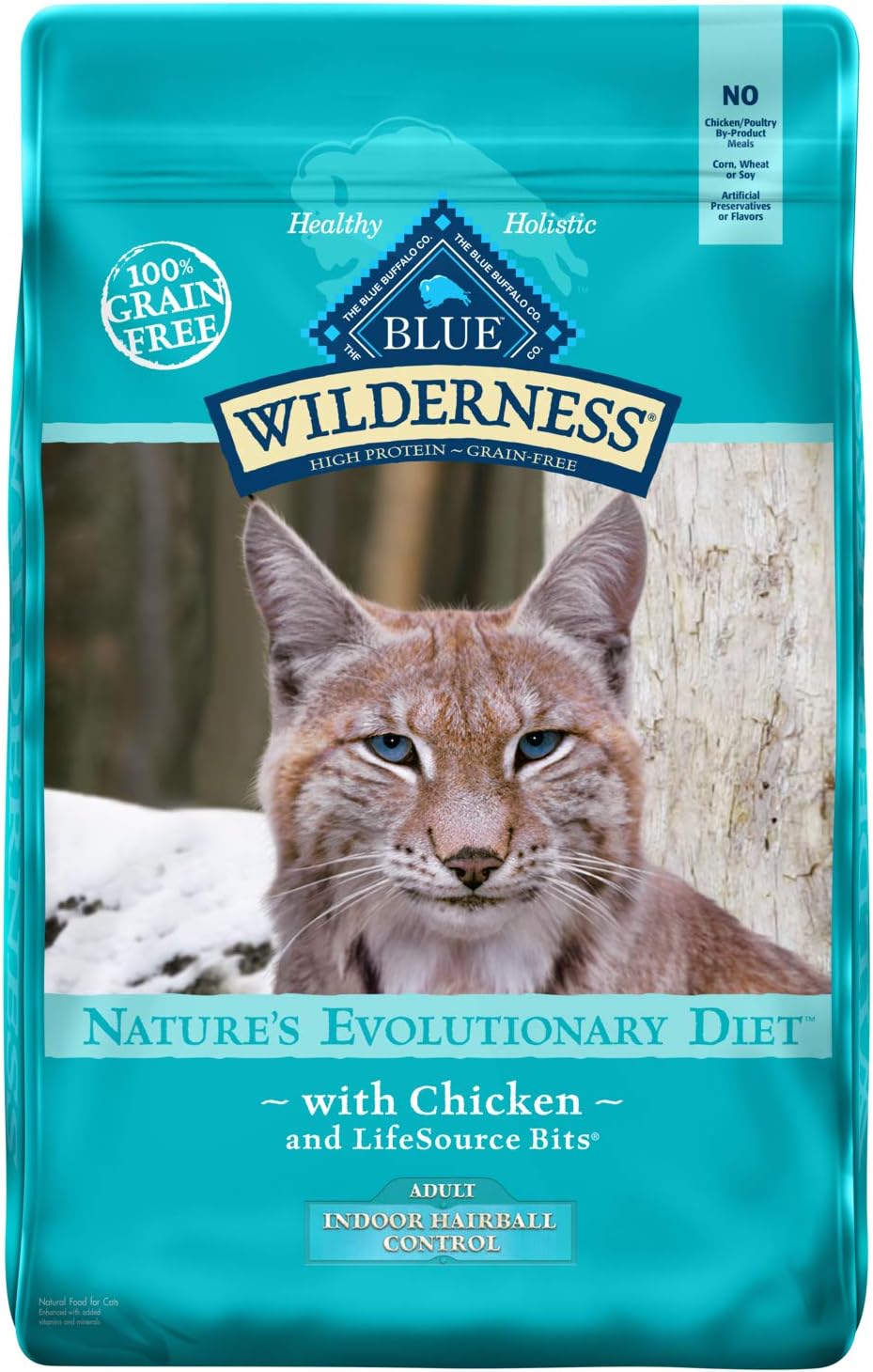 Blue Buffalo Wilderness High Protein Grain Free Natural Adult Indoor Hairball Control Dry Cat Food