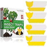 48 Pcs 4 Shapes Yellow Extremely Sticky Traps for Fungus Gnat, Fruit Fly, Fly, Whitefly, Flying Insect Catcher Traps for Hous