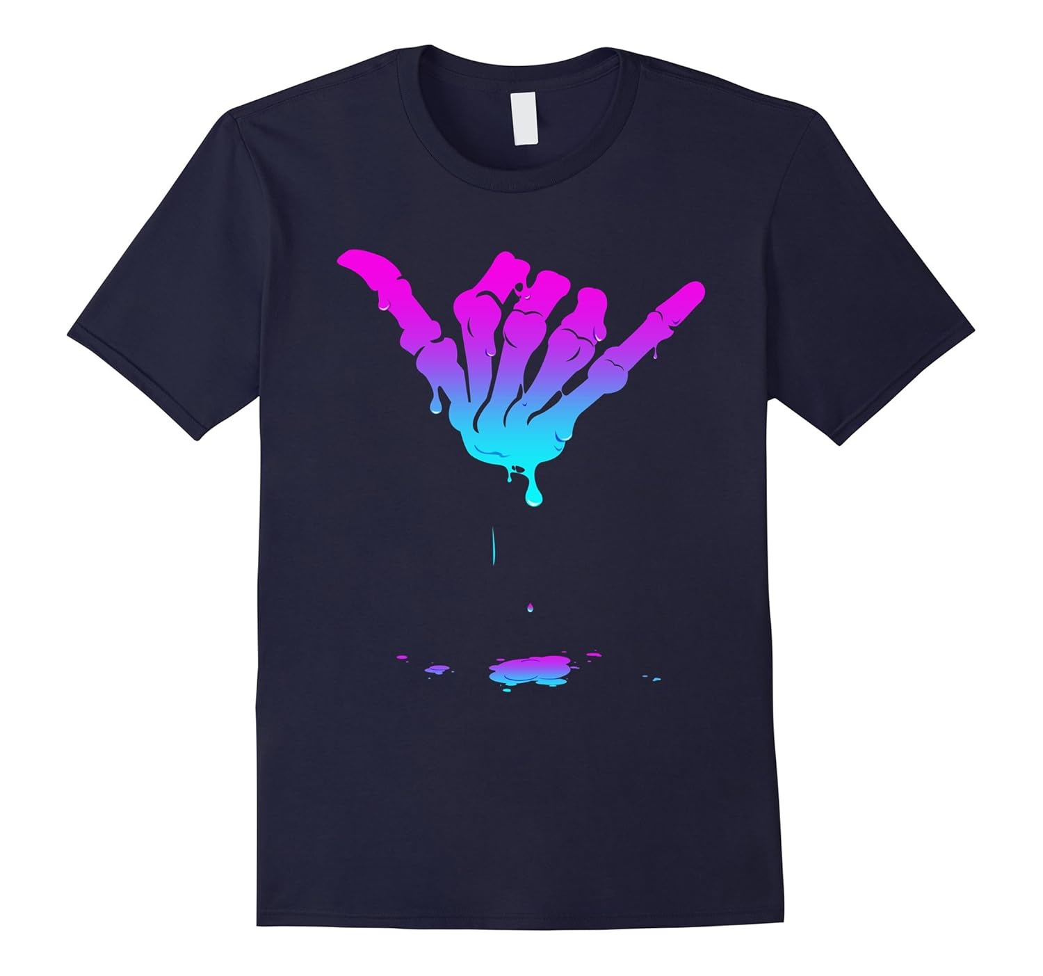 Shaka Melting Vaporwave Style T-shirt-FL