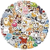 50 Pcs Cute Animal Stickers for Kids - Waterproof Vinyl Stickers for Hydroflask, Phone, Skateboard, Laptop - Aesthetic Sticke