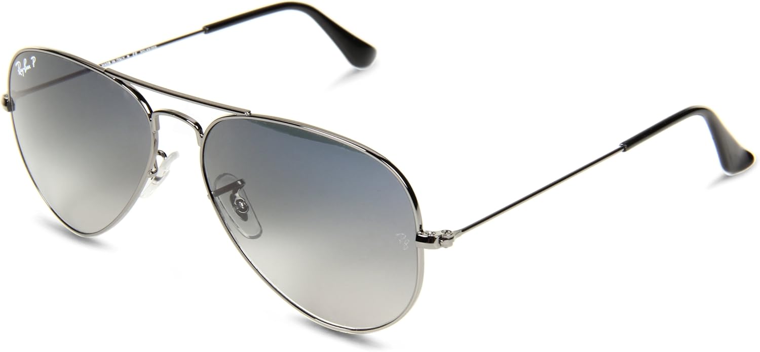 Amazon Com Ray Ban Aviator Large Metal Rb 3025 004 78 58 Gunmetal Frame Gray Polarized Lens Shoes