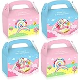 CIEOVO 24 Pack Candyland Goodie Gift Boxes, Lollipop Paper Gift Boxes Bags for Sweet Candy Theme Kids Birthday Wedding Baby S