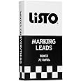 Listo 162 Marking Pencils Refill - Black, Box of 72, Grease Pencils/China Marking Pencils/Wax Pencils