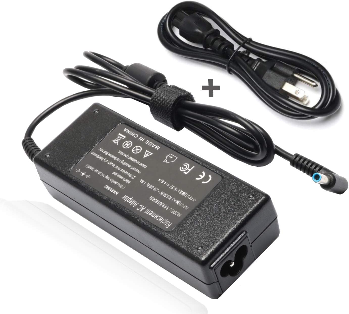 19.5V 4.62A 90W AC Adapter Charger for HP Pavilion 17 15 17-e110dx 17-e117dx 17-e118dx 17-e016dx 17-e119wm 17-e049wm, HP Spectre X360 13 15, HP Envy Touchsmart Sleekbook 15 17 M6 M7 Series