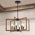 MIAYBPH Farmhouse Dining Room Light Fixture, 6-Light Chandelier Modern Metal Industrial Chandelier Lighting for Farmhouse Kit