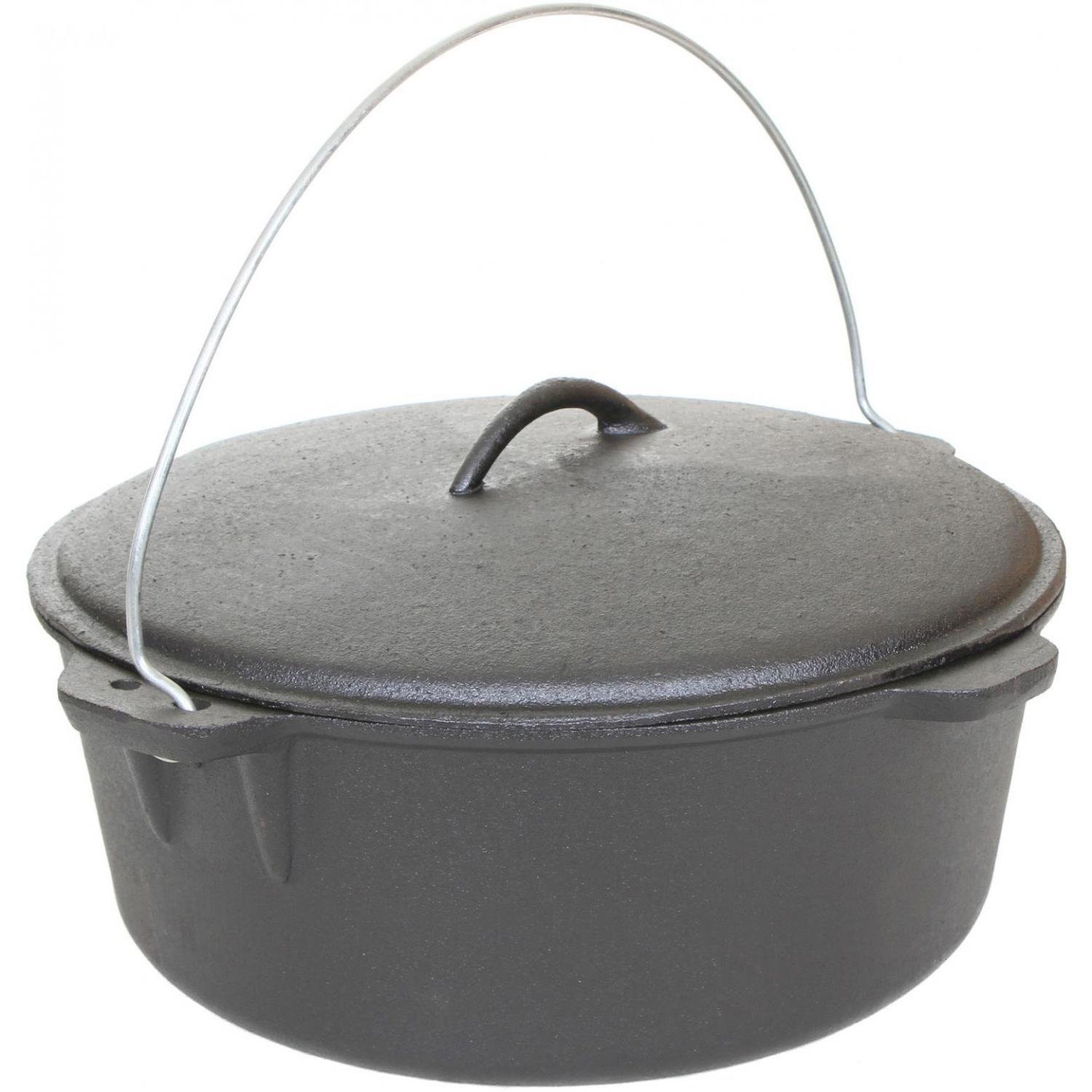 Cajun Cookware 12-quart Unseasoned Cast Iron Dutch Oven - Gl10489