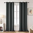 Deconovo Blackout Room Darkening Thermal Insulated Curtains, Energy Efficient & Noise Reducing Grommet Window Drapes for Bedr