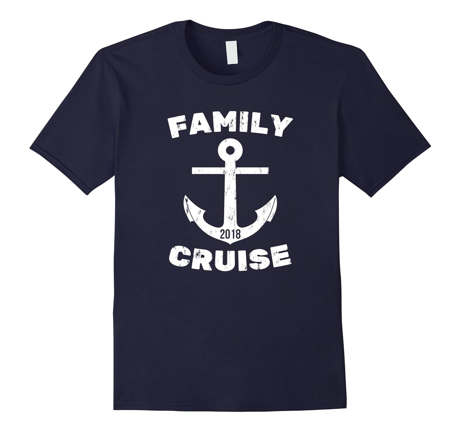 Family Cruise 2018 with Anchor T-shirt White Graphic-T-Shirt